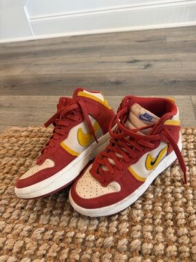 Red Nike High Top Sneakers